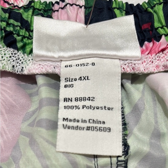 King Size Mens Shorts, Size 4XL, Multi Colored Tropical Print - Picture 6 of 12